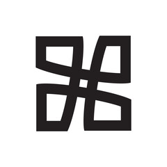 four leaf clover line logo symbol