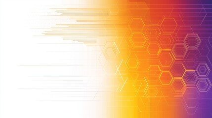 Abstract Hexagon Tech Background Design