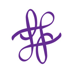 hashtag fancy logo symbol icon