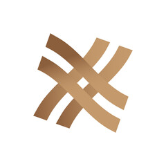 x yarn textile logo symbol icon