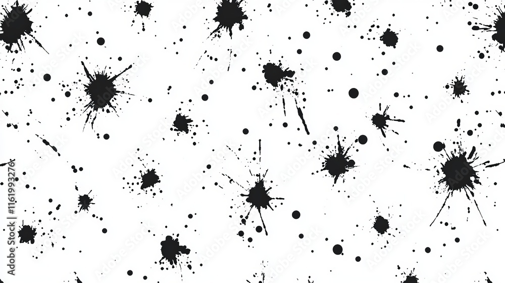Poster abstract ink splatter pattern seamless design