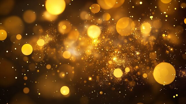 Elegant gold bokeh awards glamour background with shimmering lights for celebrations