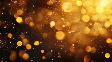 Elegant gold bokeh awards glamour background with shimmering lights for celebrations © Nazia
