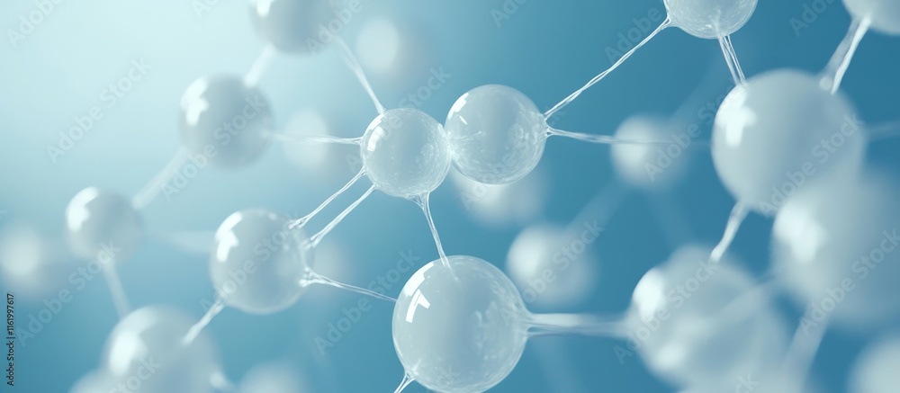Poster abstract molecular structure background.