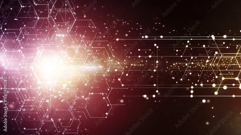 Aufkleber abstract network data flow visualization design (1)