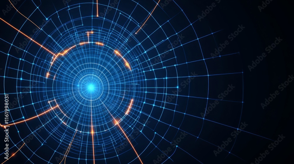 Poster abstract network data flow visualization design