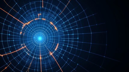 Fototapeta premium Abstract Network Data Flow Visualization Design