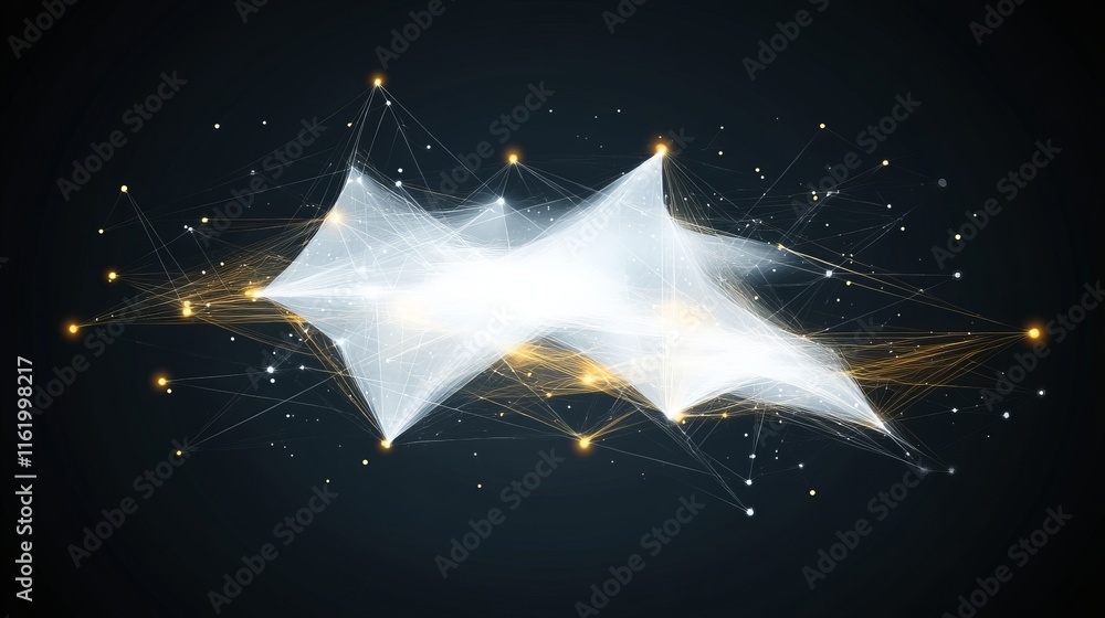 Poster abstract network data visualization design