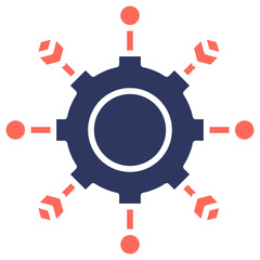 Obraz premium Microservices Icon