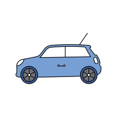 car lineal color line icon with white background vector stock illustration