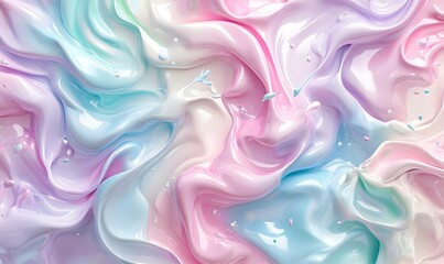 Obraz premium Swirling pastel liquid, abstract background.