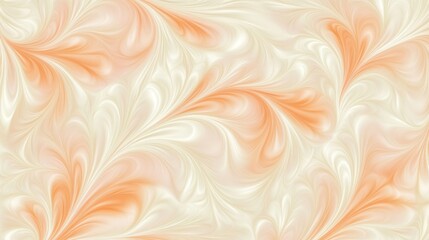 Abstract Peach and Cream Swirl Design Pattern