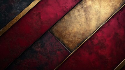 Deep Burgundy Background with Platinum and Gold Geometric Patterns