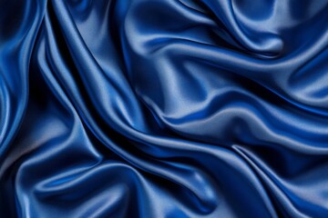 Obraz premium Abstract blue silk fabric texture background.
