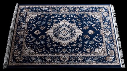 Top View of Detailed Persian Carpet with Realistic Photography. AI generated illustration