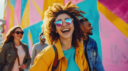 Dynamic banner template visuals, vibrant colors, appealing for digital audiences