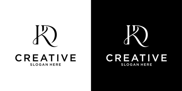 Initial KD or DK letter logo design vector