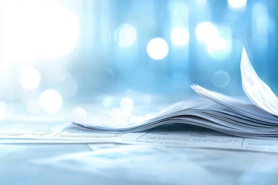 Futuristic tax form landscape digital city abstract imagery bright environment close-up view financial innovation concept