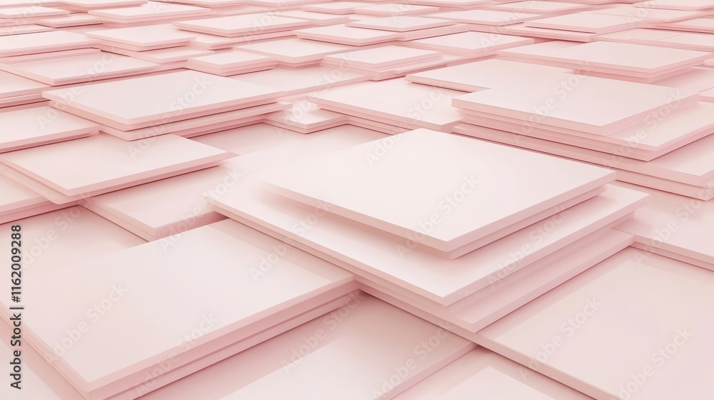 Poster abstract pink square stack geometric pattern design