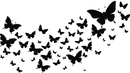 Swarm of Butterflies in the Sky