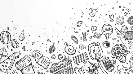 Obraz premium Elegant doodle banner concept, minimalistic style, perfect for professional campaigns