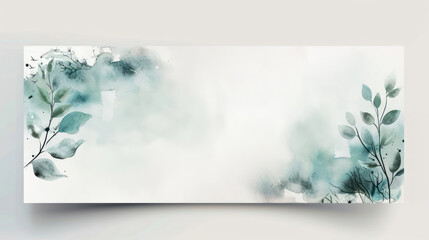Elegant watercolor banner concept, minimalistic style, perfect for professional campaigns