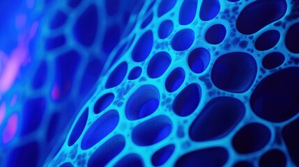 Obraz premium Abstract Blue Cellular Structure Design