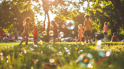 happy people celebrating unique festivals, smiling while interacting with pets in the backyard, vibrant and dynamic, natural lighting, joyful mood,