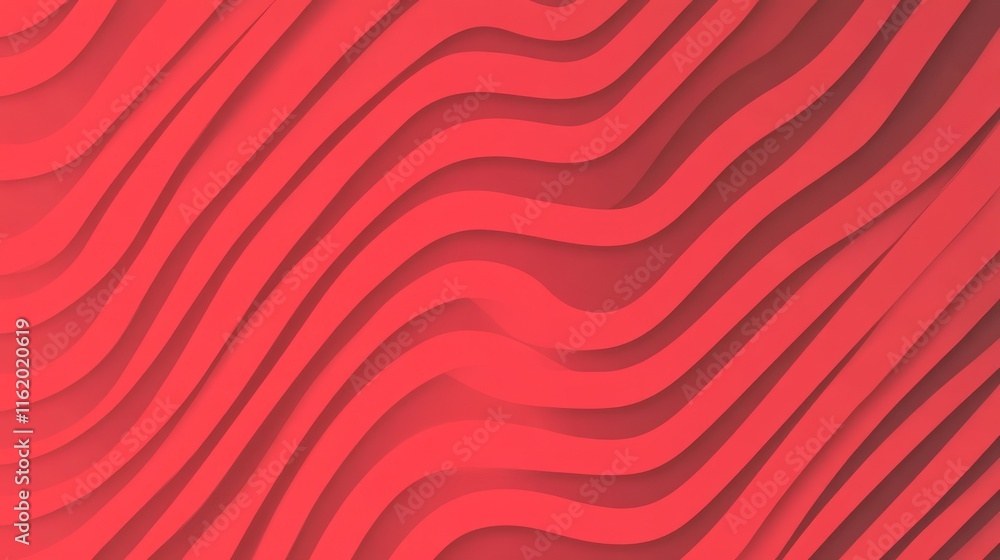 Poster Abstract Red Wave Pattern Background Design
