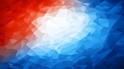 Obraz premium Abstract Red White Blue Triangle Mosaic Pattern