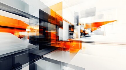 Fragmented elements of design blending seamlessly into a cohesive composition