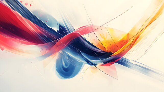 Flowing lines blending with geometric forms to create a smooth yet precise visual layout