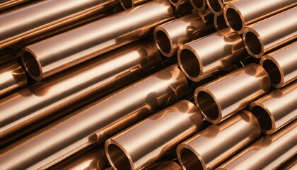 Fototapeta premium High-shine polished brass and copper alloys with depth effects