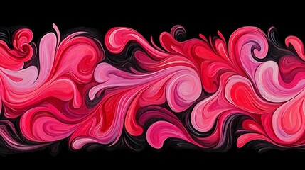 Fototapeta premium Abstract Swirls of Pink and Red Hues