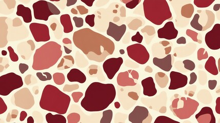 Fototapeta premium Abstract Terrazzo Pattern Red, Beige, and Brown Tones