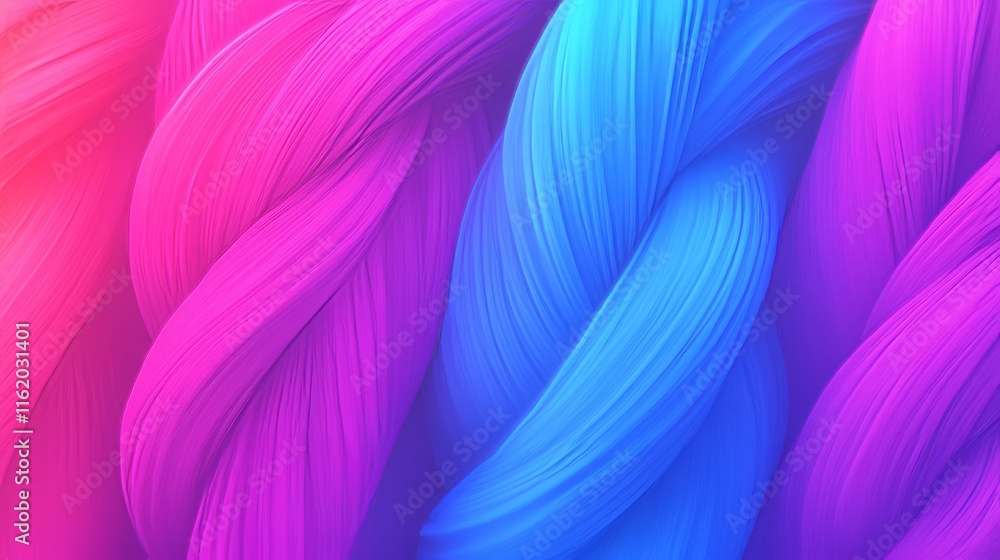 Aufkleber abstract twisted colorful threads design