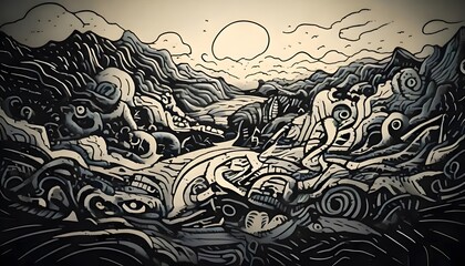 doodle scenery