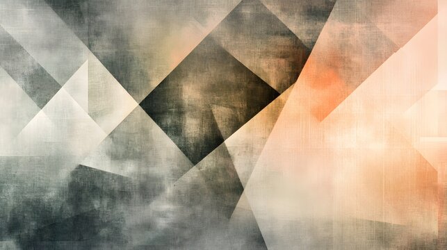 Geometric jagged lines overlapping a gradient background of soft hues for an abstract look