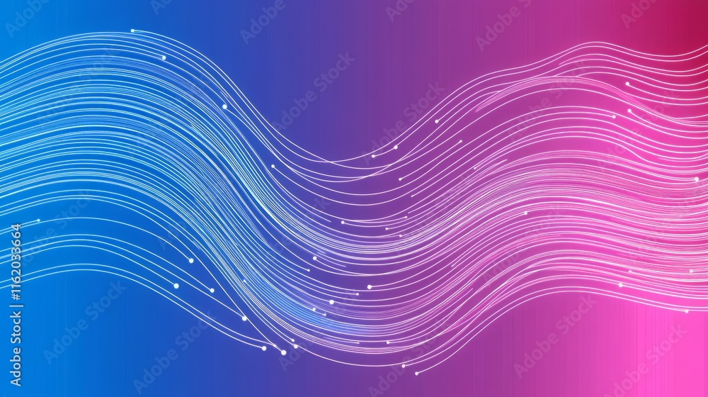 Poster abstract wave data flow visualization design