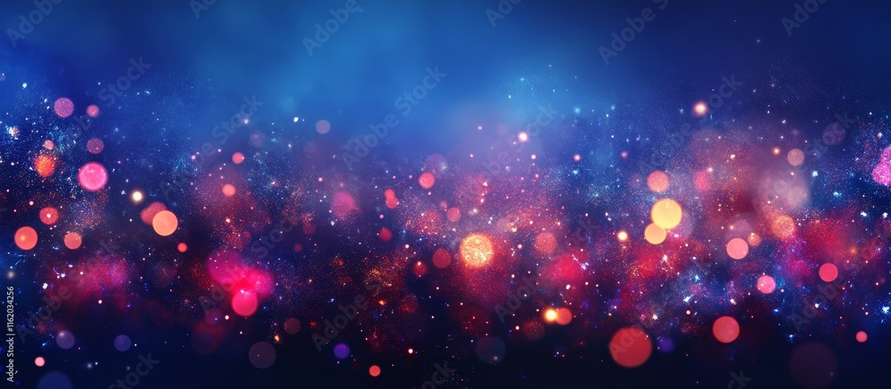Poster abstract colorful bokeh lights background.
