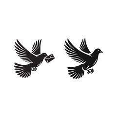 pigeons carrying a message