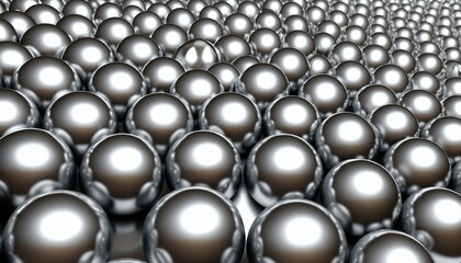 Polished metallic spheres with copy space and depth