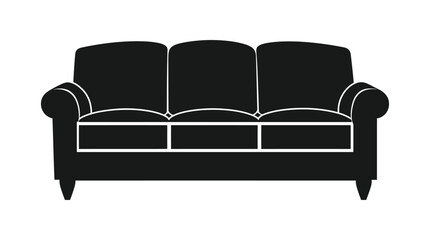 sofa silhouette vector icon