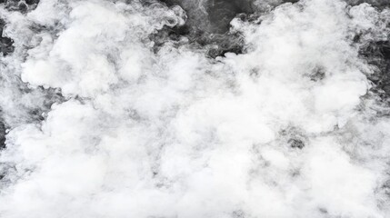 Abstract White Smoke on Dark Background Texture