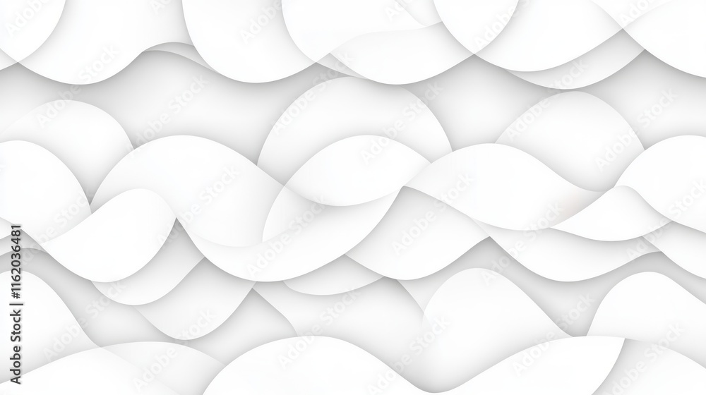 Poster abstract white wave pattern seamless design