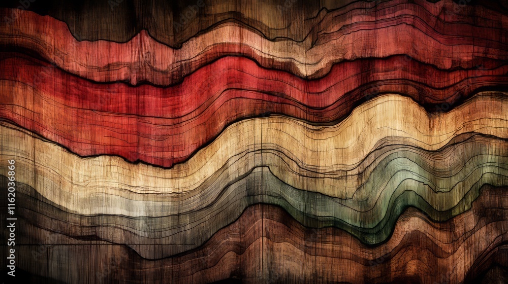 Poster Abstract Wooden Texture Swirling Grain Patterns