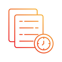 Version Control gradient icon with white background vector stock illustration