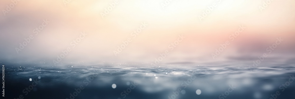 Aufkleber reflections of blurred emotions in water on a calm surface with soft colors and a tranquil atmospher