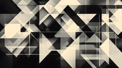 High contrast geometric design with intersecting dark and light triangles