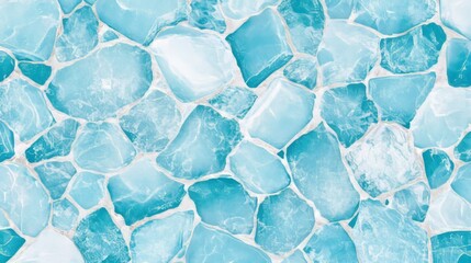 Aqua Blue Stone Mosaic Texture Background Design